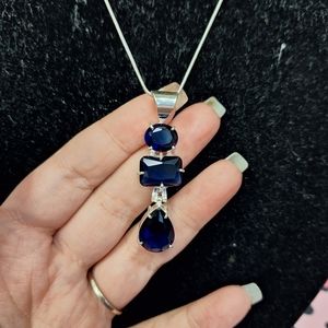 Sapphire Pendant Necklace